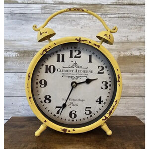 Clement Audierne Clock - Distressed - Yellow - Quartz - Working